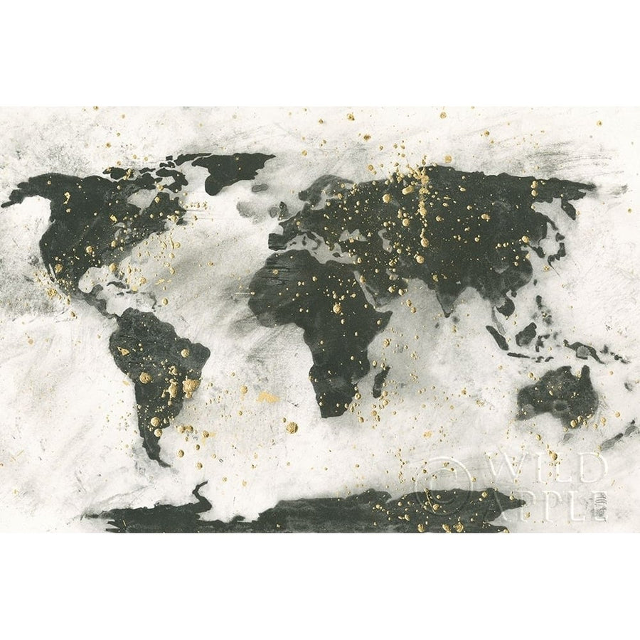 World Map Gold Speckle Poster Print by Chris Paschke-VARPDX53226 Image 1