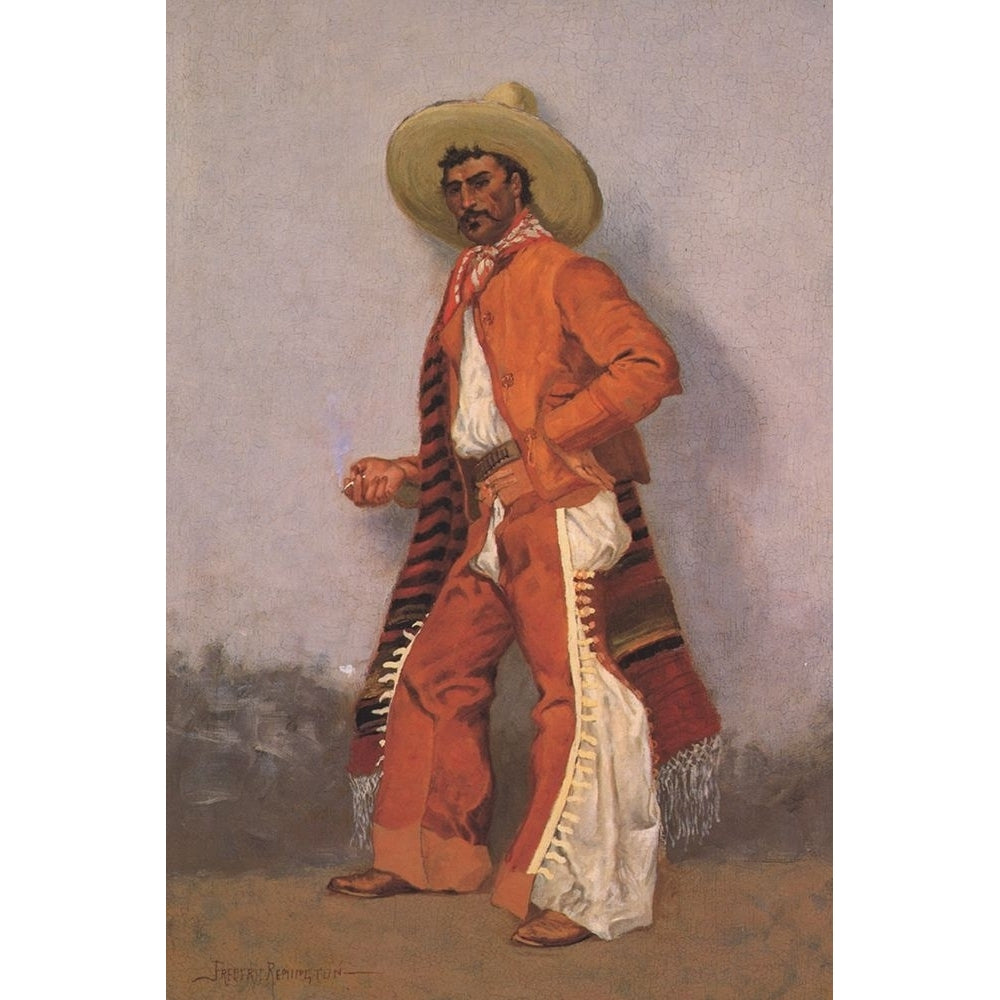 A Vaquero Red Poster Print - Frederic Remington-VARPDX53245b Image 1