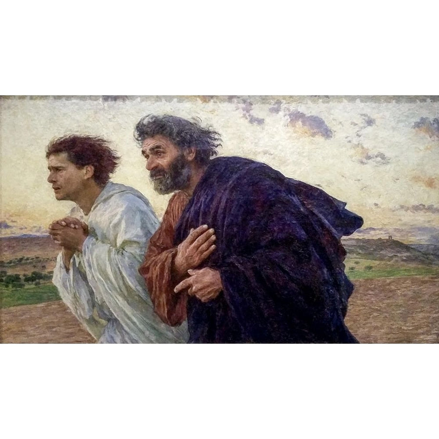 Disciples Peter and John Rushing To The Sepulcherthe Morning of The Resurrection by Eugene Burnand-VARPDX53325 Image 1