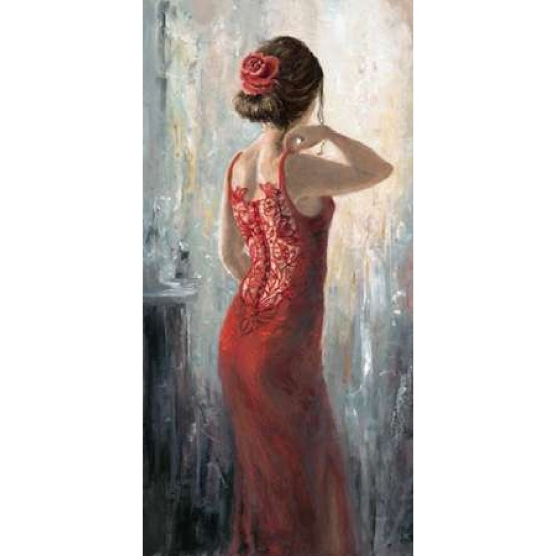 Red Lace-Red Rose Poster Print by Karen Wallis-VARPDX533WAL1003 Image 2