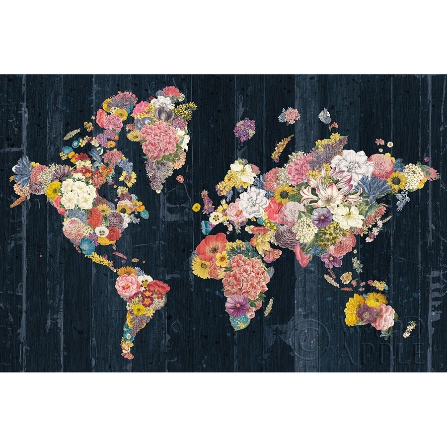 Botanical Floral Map Poster Print by Wild Apple Portfolio Wild Apple Portfolio-VARPDX53454 Image 1