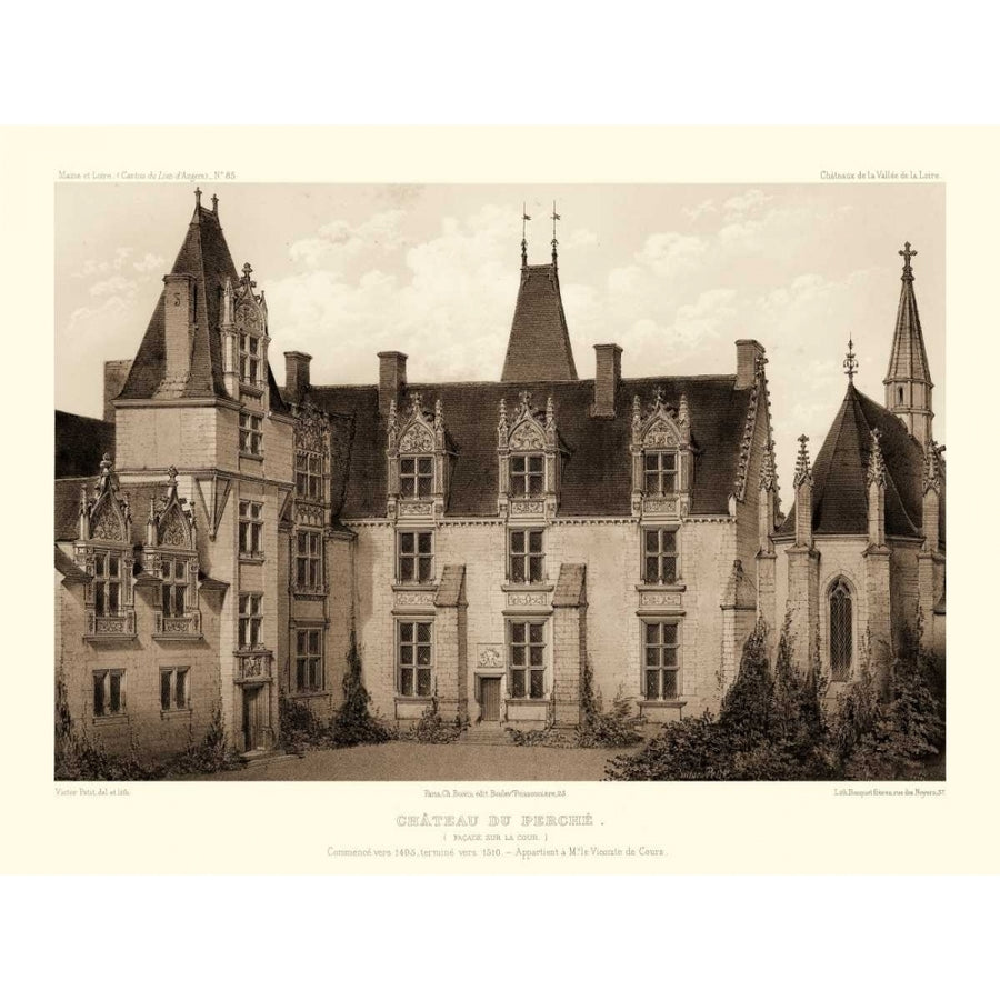 Petite Sepia Chateaux I Poster Print - Victor Petit-VARPDX53621Z Image 1