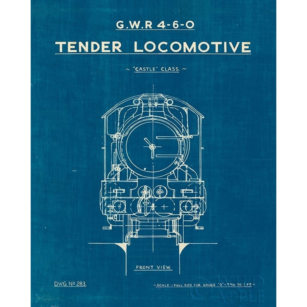 Locomotive Blueprint II Poster Print by Wild Apple Portfolio Wild Apple Portfolio-VARPDX53886 Image 1