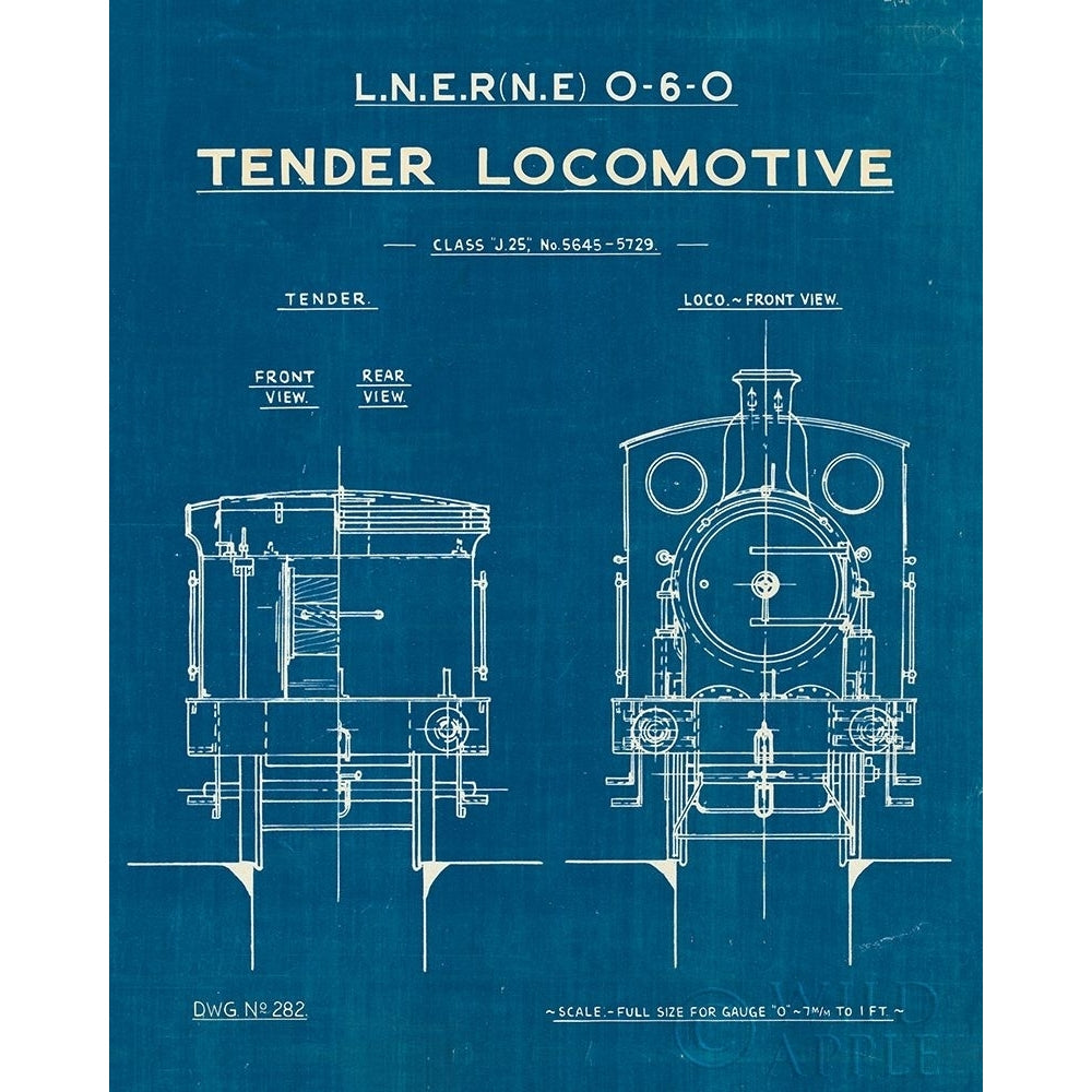 Locomotive Blueprint III Poster Print by Wild Apple Portfolio Wild Apple Portfolio-VARPDX53887 Image 1