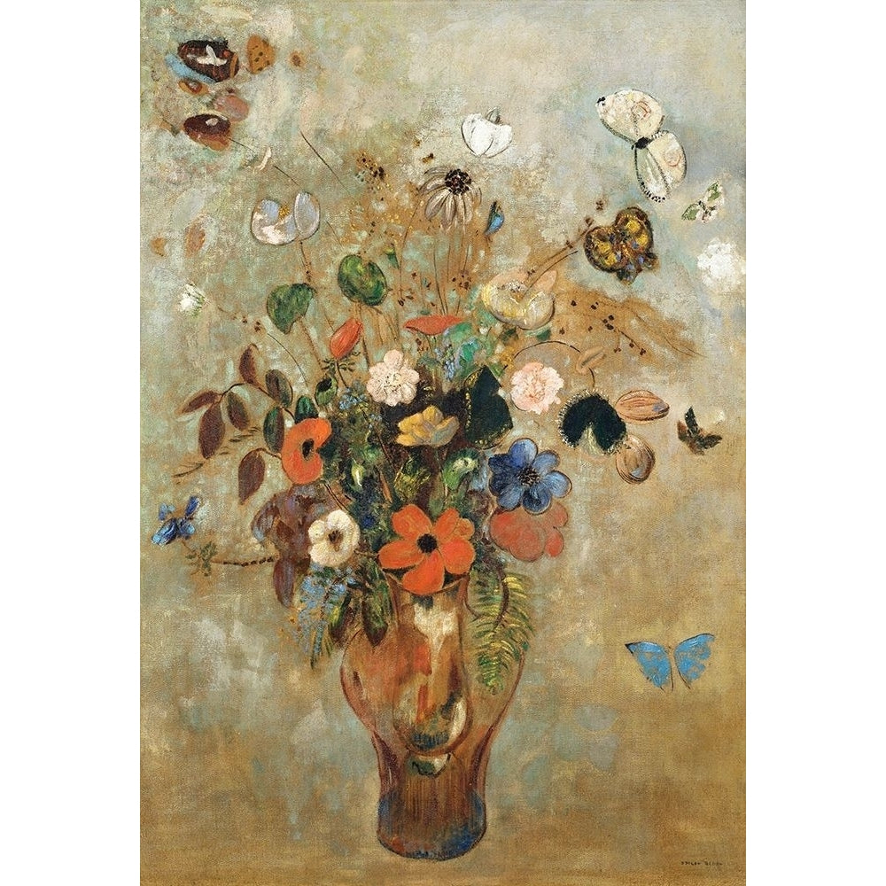 Still Life with Flowers Poster Print by Odilon Redon-VARPDX54021 Image 1