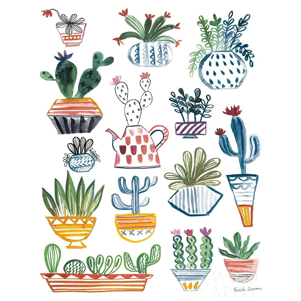 Funky Cacti I Summer Poster Print by Farida Zaman-VARPDX54054 Image 1