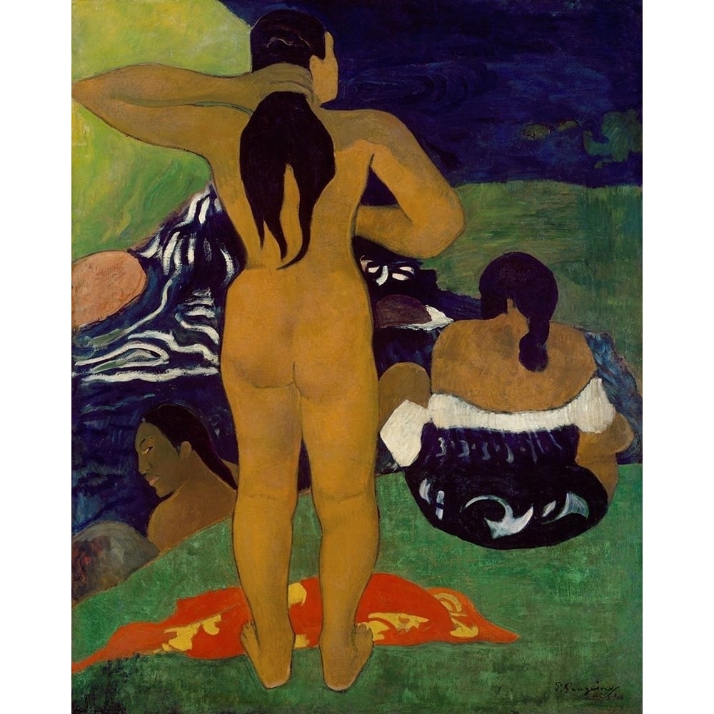 Tahitian Women Bathing Poster Print by Paul Gaugin-VARPDX54460 Image 1