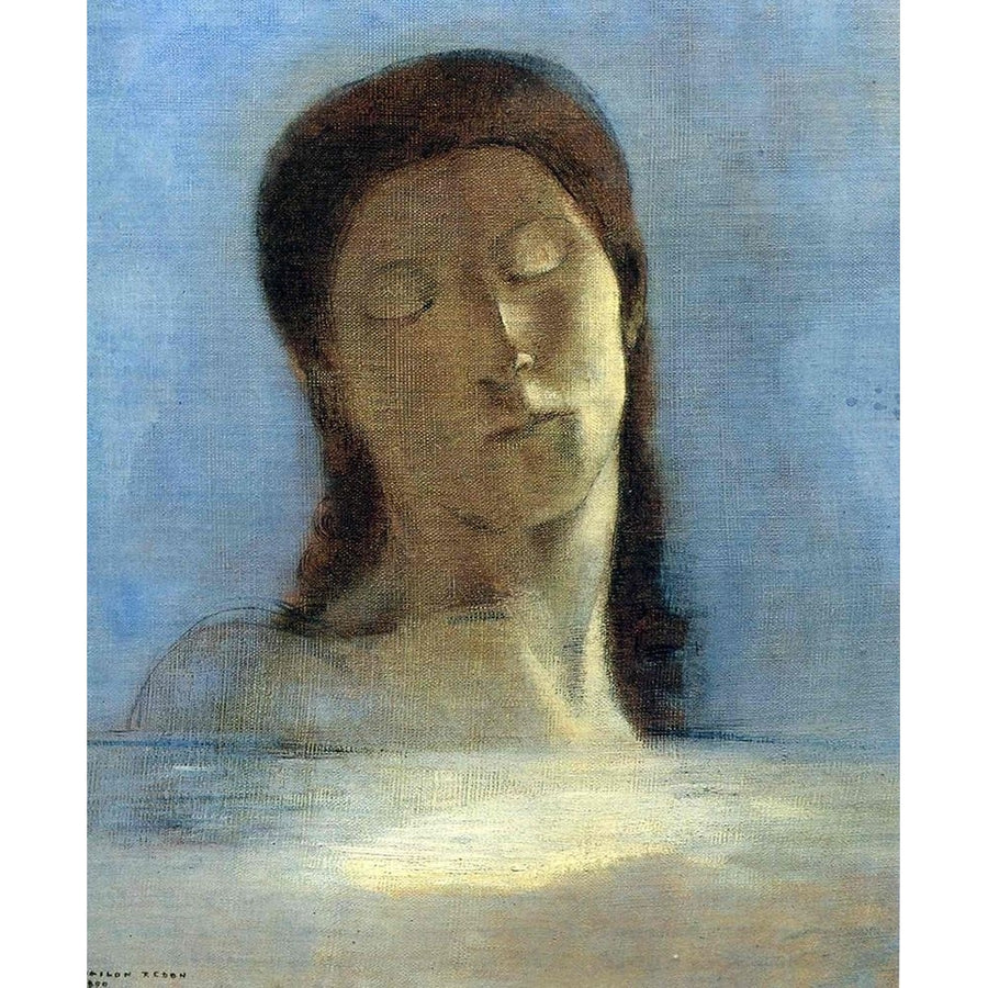 Closed Eyes Poster Print by Odilon Redon-VARPDX54639 Image 1