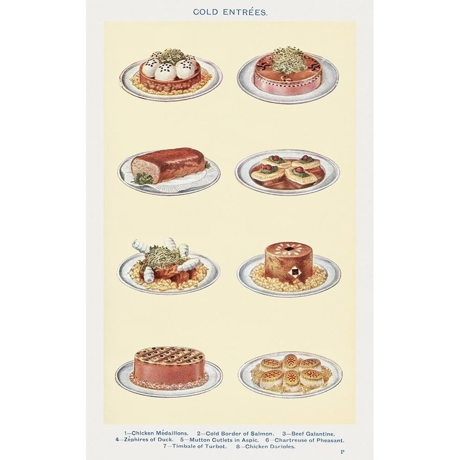 Cold Entree Poster Print by Mrs. Beetons Book of Household Management Mrs. Beetons Book of Household Image 1