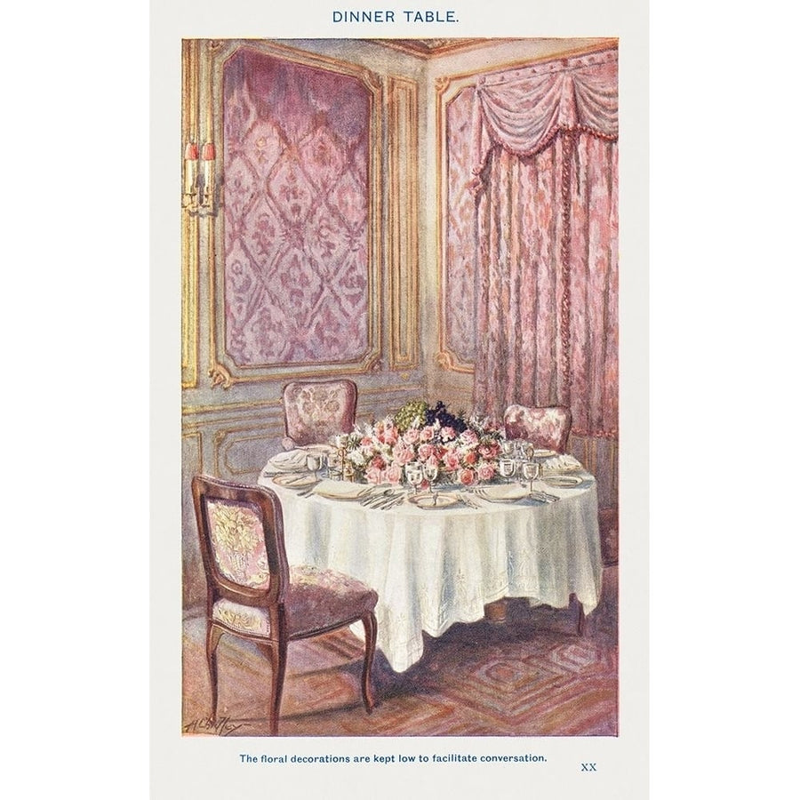 A Dinner Table?_ Poster Print by Mrs. Beetons Book of Household Management Mrs. Beetons Book of Household Image 1