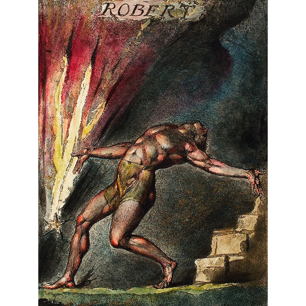 Robert illustration from Milton Poster Print by William Blake-VARPDX54772 Image 1