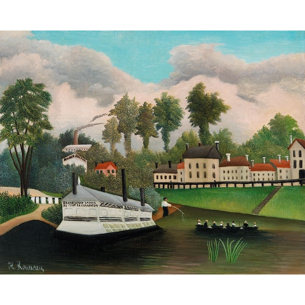 The Laundry Boat of Pont de Charenton 1895 Poster Print by Henri Rousseau-VARPDX54840 Image 1