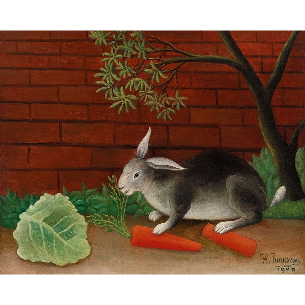 The Rabbits Meal?_1908 Poster Print by Henri Rousseau-VARPDX54841 Image 1