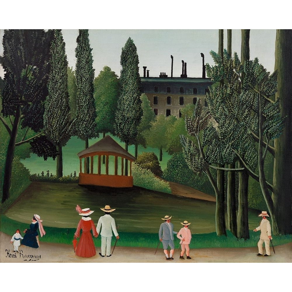 View of Montsouris Park the Kiosk 1910 Poster Print by Henri Rousseau-VARPDX54843 Image 1