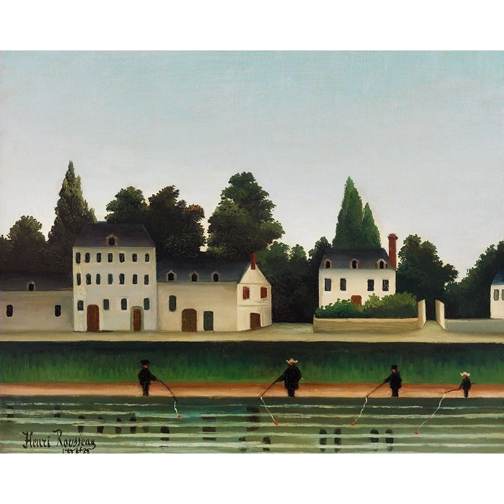 Landscape and Four Fisherman Poster Print by Henri Rousseau-VARPDX54848 Image 1