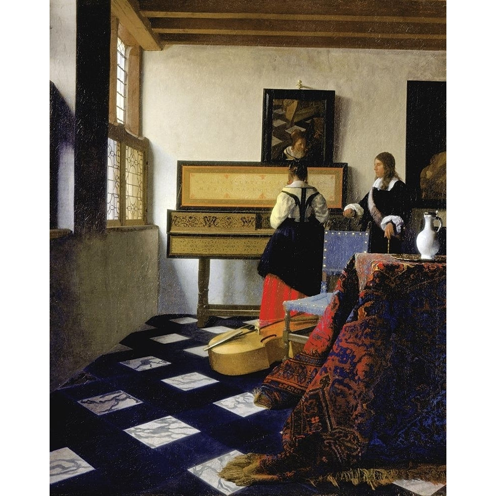 The Music Lesson Poster Print by Johannes Vermeer-VARPDX54874 Image 1