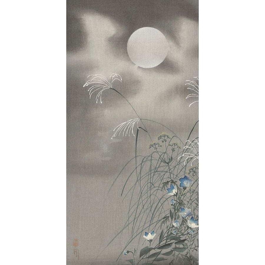 Grass and flowers at full moon by Ohara Koson-VARPDX55145 Image 1