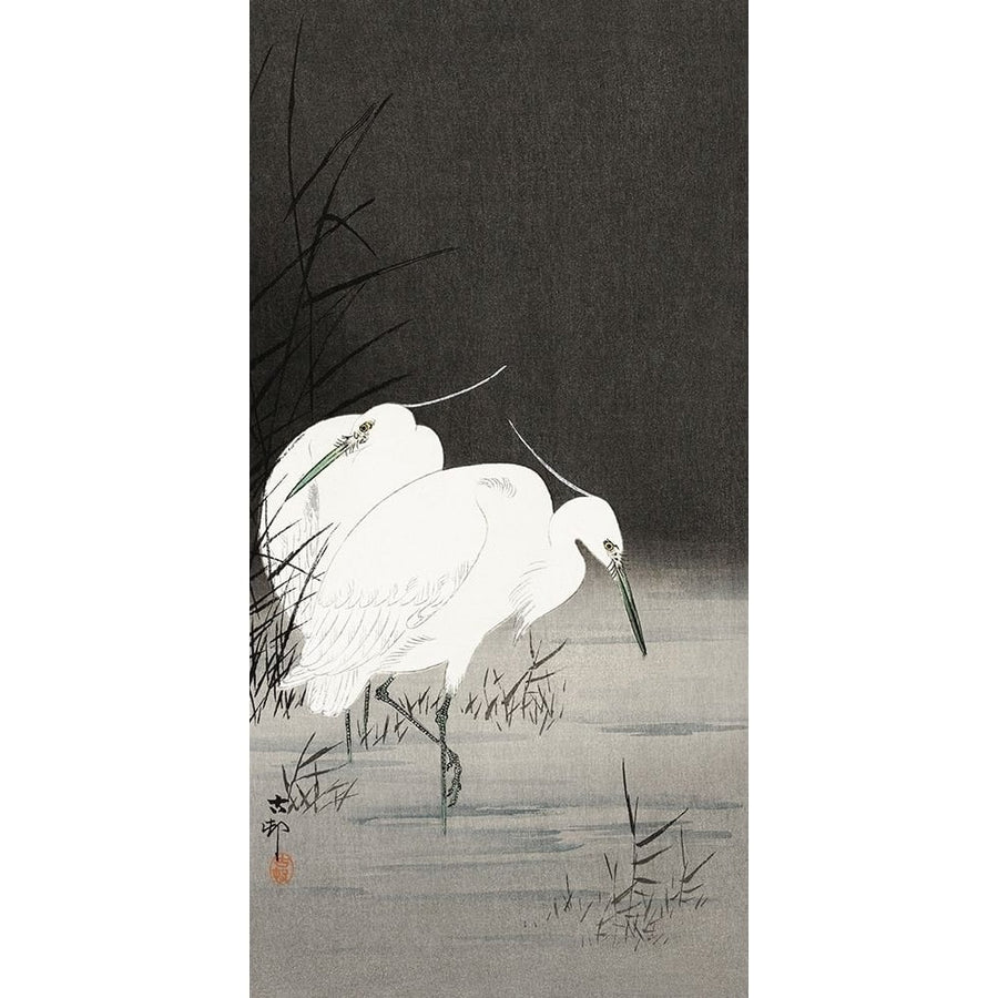 Two egrets in the reeds by Ohara Koson-VARPDX55201 Image 1