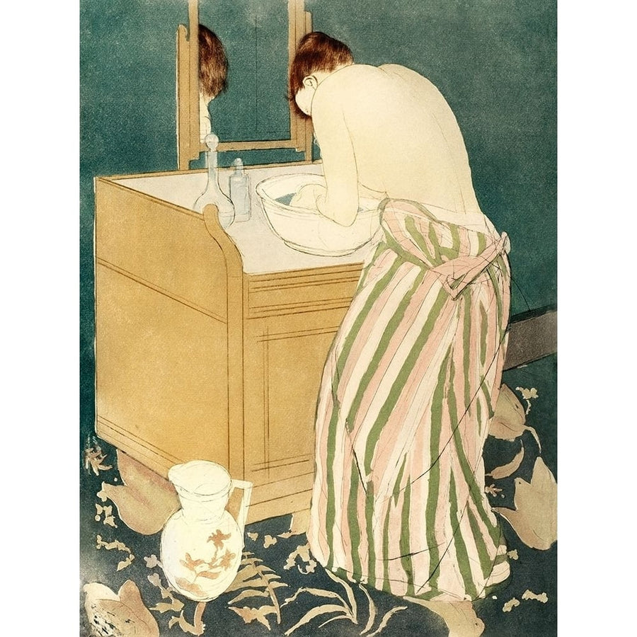 Woman Bathing Poster Print by Mary Cassatt-VARPDX55371 Image 1