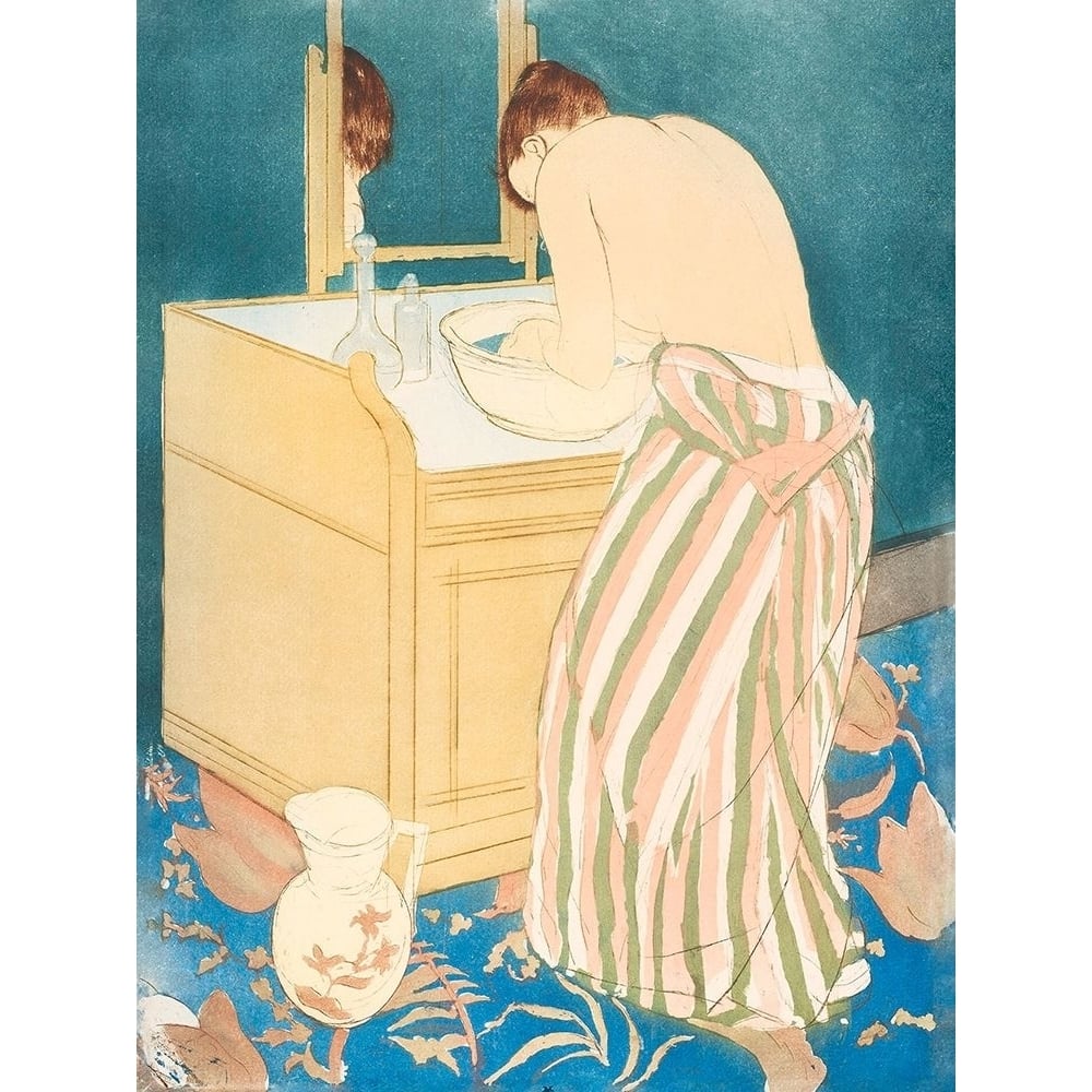 Woman Bathing Poster Print by Mary Cassatt-VARPDX55389 Image 1