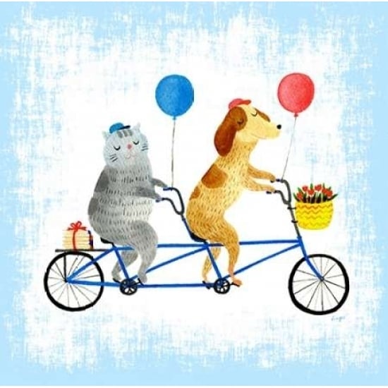 Bikes and Best Friends Poster Print by Lings Workshop-VARPDX553LIN1050 Image 2