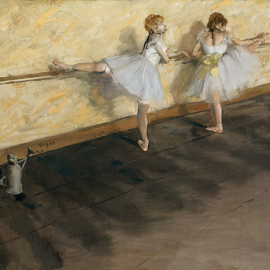 Dancers Practicing at the Barre Poster Print by Edgar Degas-VARPDX55426 Image 1