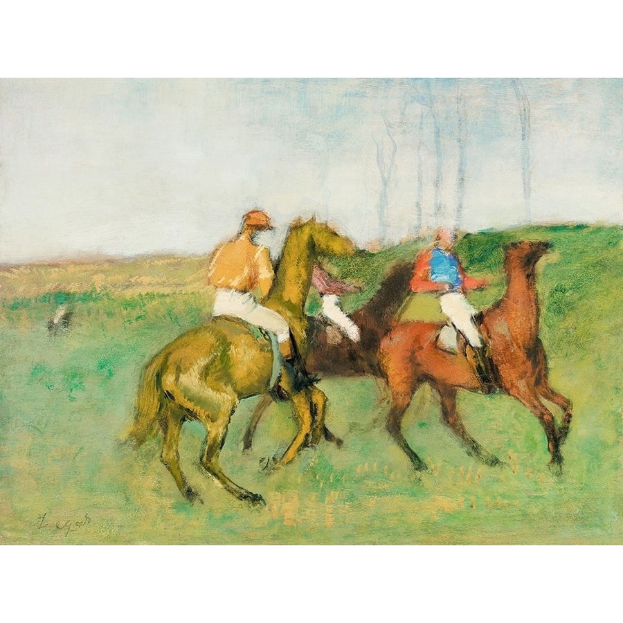 Jockeys and Race Horses Poster Print by Edgar Degas-VARPDX55445 Image 1