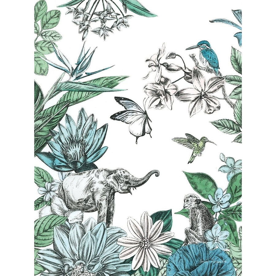 Elephant and Flowers Poster Print by Amelia Ilangaratne-VARPDX55535 Image 1