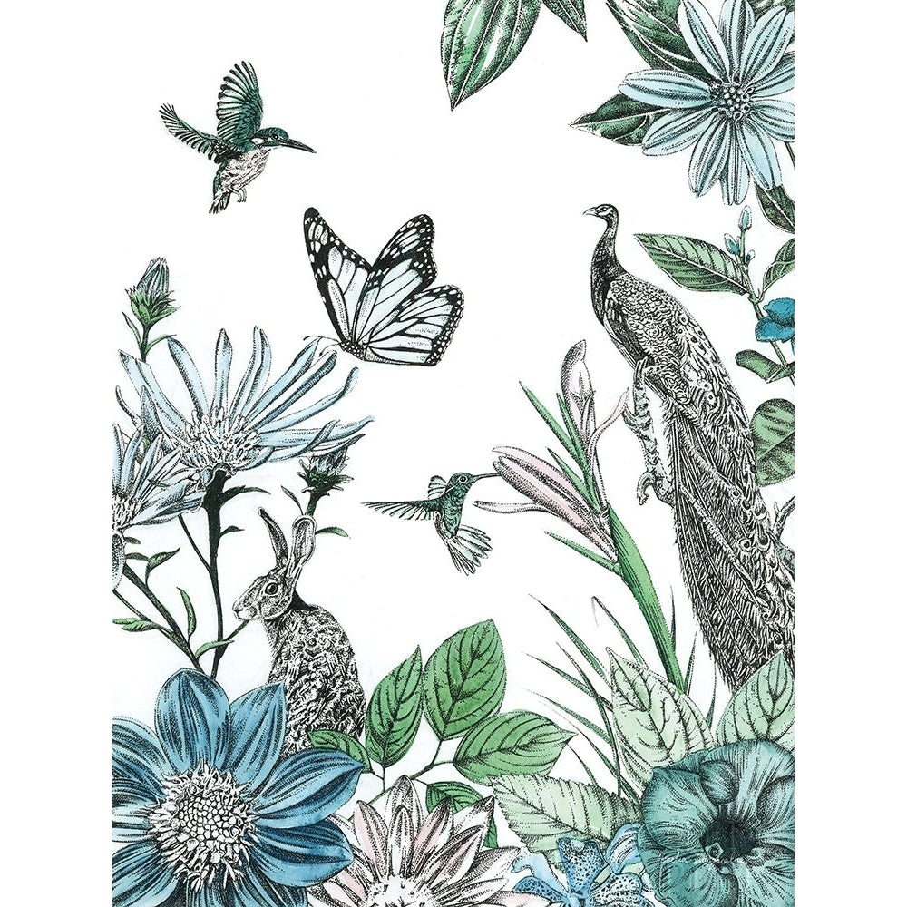 Peacock and Flowers Poster Print by Amelia Ilangaratne-VARPDX55534 Image 1