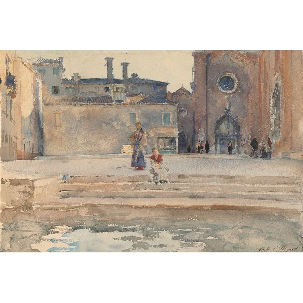 Campo dei Frari Venice Poster Print by John Singer Sargent-VARPDX55576 Image 1