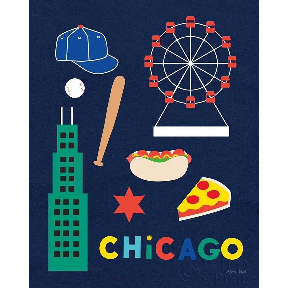 City Fun Chicago Poster Print by Ann Kelle-VARPDX55580 Image 1