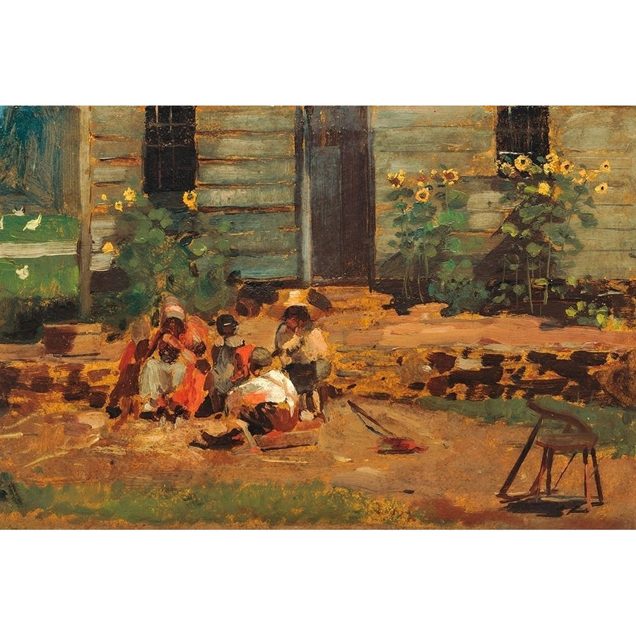 Sketch of a Cottage Yard Poster Print by Winslow Homer-VARPDX55642 Image 1