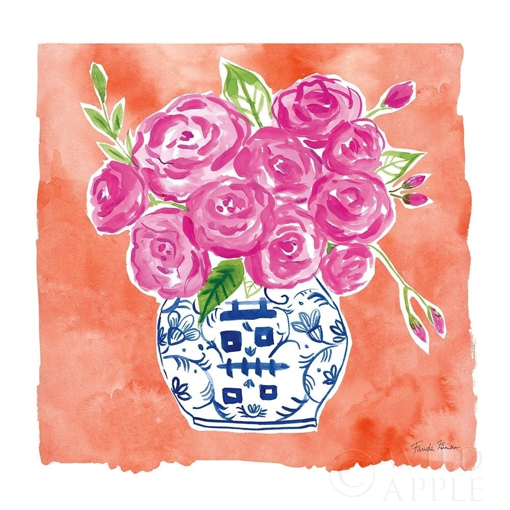 Chinoiserie Roses II Poster Print by Farida Zaman-VARPDX55701 Image 1