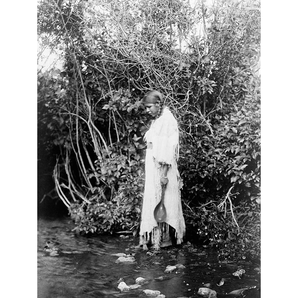 At the waters edge Arikara Poster Print by Edward Curtis-VARPDX55727 Image 1