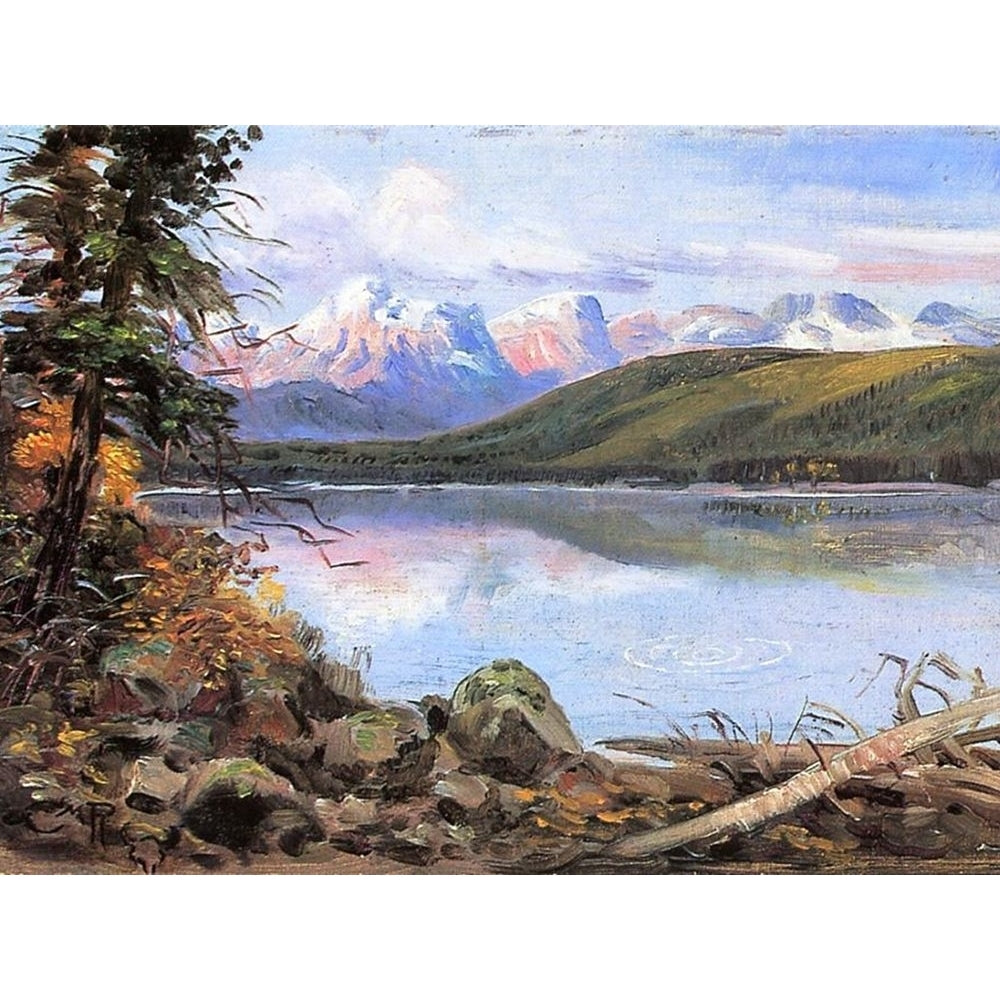 Lake McDonald Poster Print by Charles M Russell-VARPDX55764 Image 1