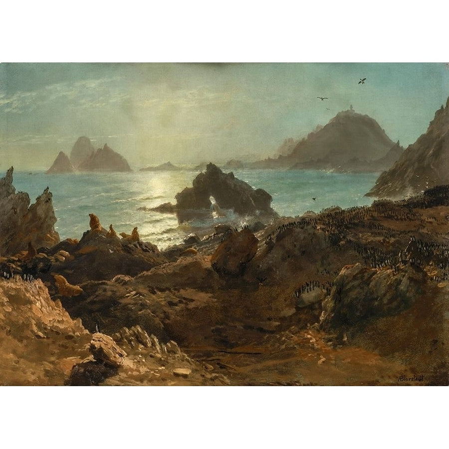 Farallon Islands Pacific Ocean California Poster Print by Albert Bierstadt-VARPDX55891 Image 1