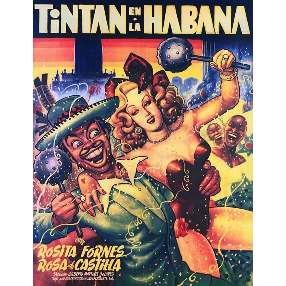 Mexican Movie Poster Tintan en La Habana Poster Print by Ernesto Garcia Cabral-VARPDX56009 Image 1