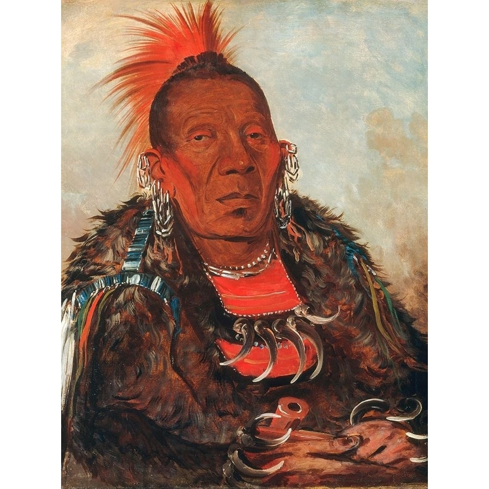 Wah ro nee sah The Surrounder Chief of the Tribe Poster Print by George Catlin-VARPDX56038 Image 1