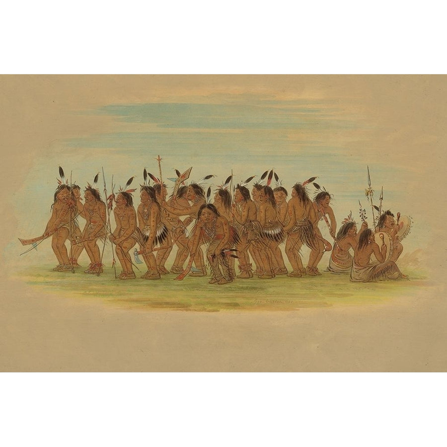 Dog Dance - Sioux 1861 Poster Print by George Catlin-VARPDX56055 Image 1