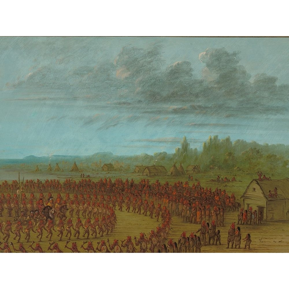 War Dance of the Saukies Poster Print by George Catlin-VARPDX56059 Image 1