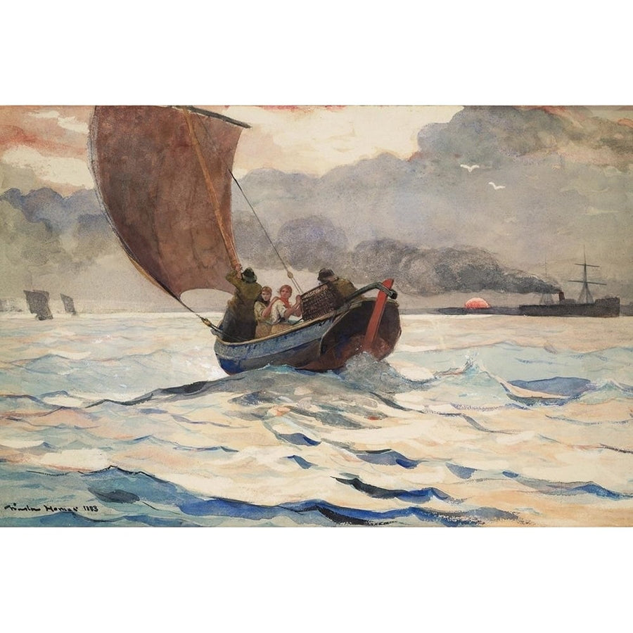 Returning Fishing Boats Poster Print by Winslow Homer-VARPDX56182 Image 1