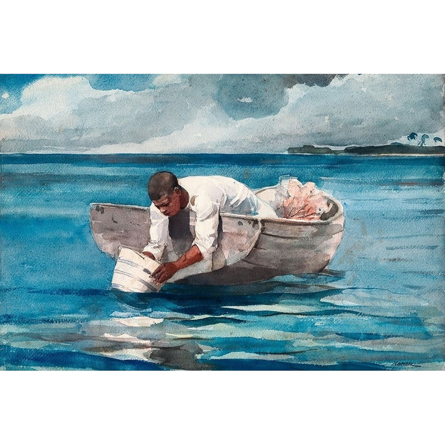 The Water Fan Poster Print by Winslow Homer-VARPDX56229 Image 1