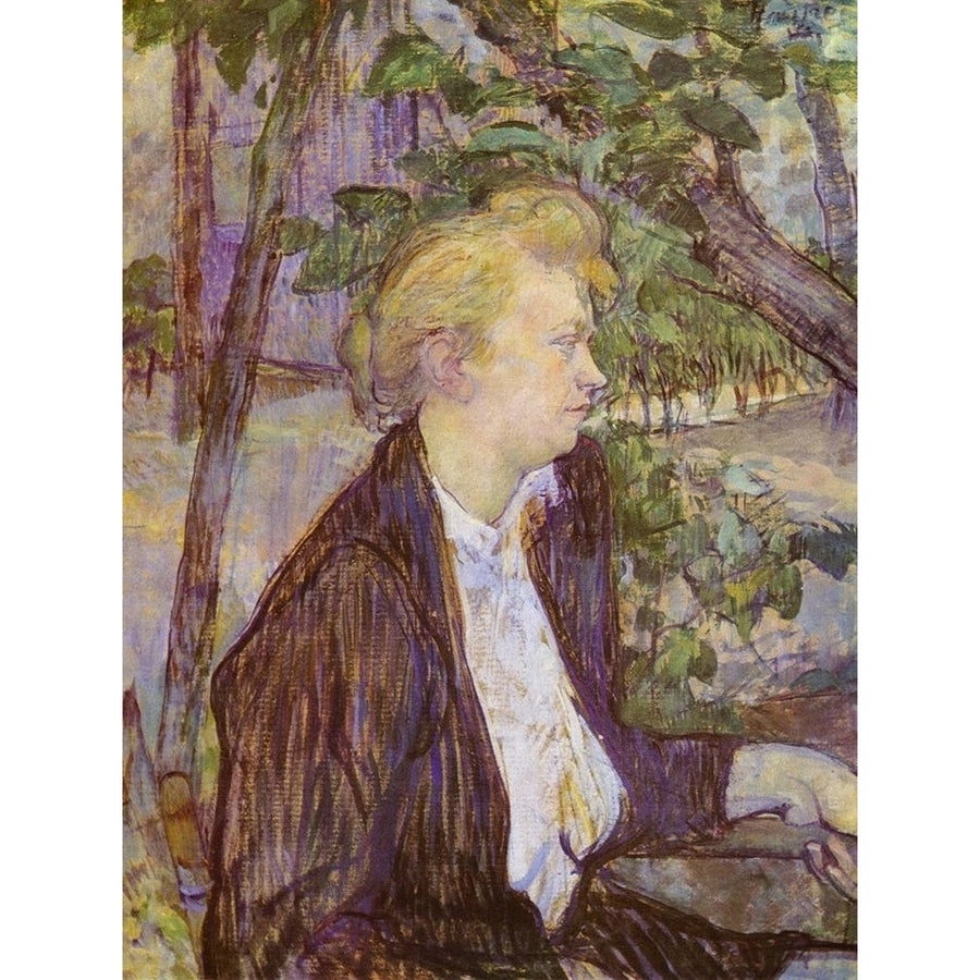 Woman in the Garden Poster Print by Henri de Toulouse-Lautrec-VARPDX56318 Image 1