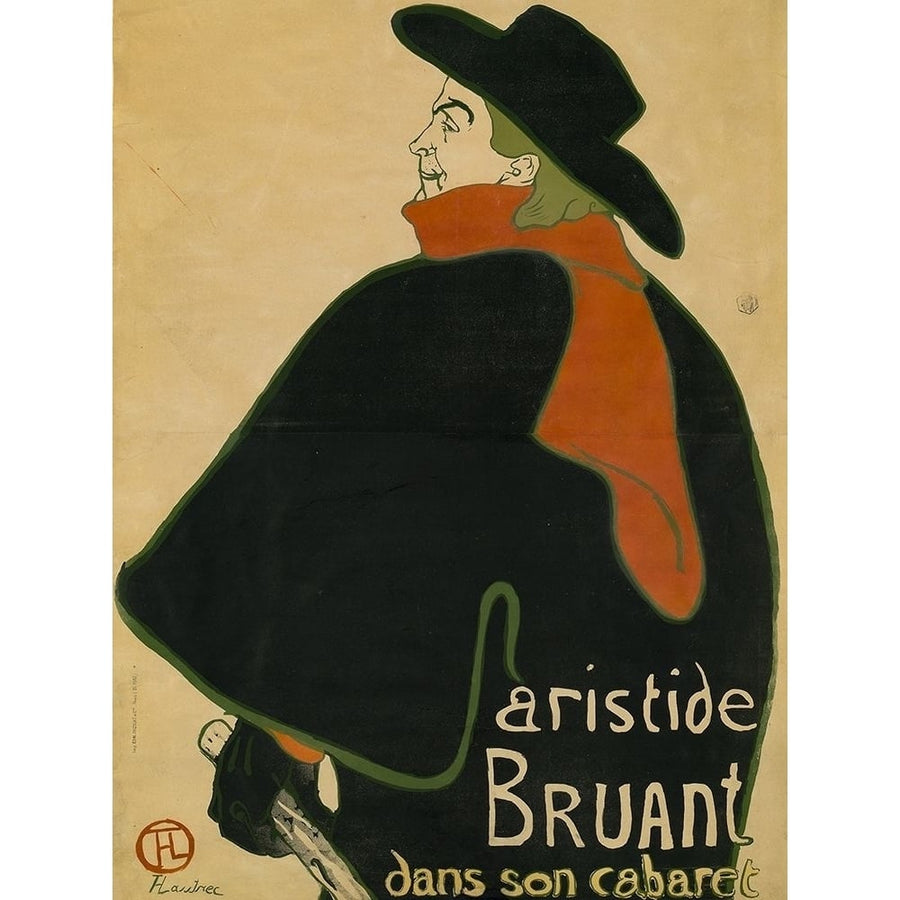 Aristide Bruant in His Cabaret Poster Print by Henri de Toulouse-Lautrec-VARPDX56386 Image 1