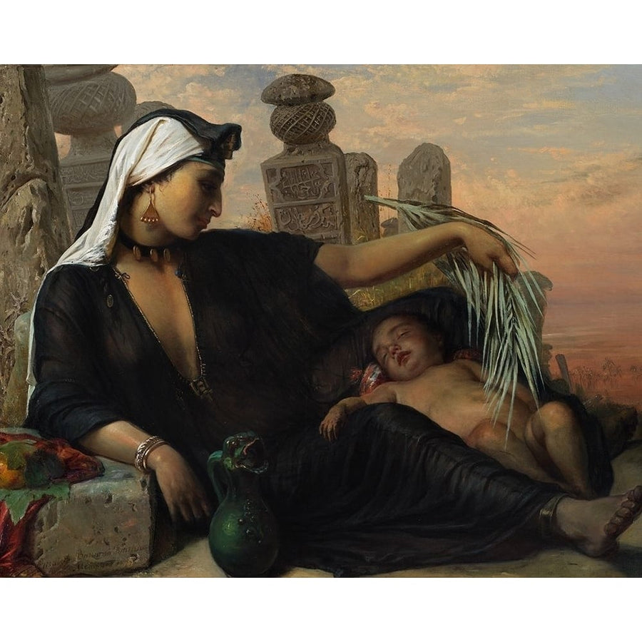 An Egyptian Fellah Woman with her Baby__ by Elisabeth Jerichau-Baumann-VARPDX56684 Image 1