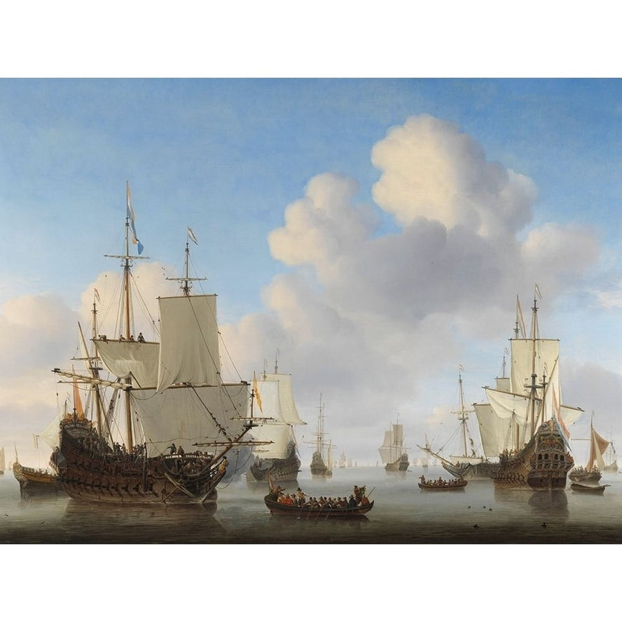 Dutch Ships in a Calm Sea by Willem the Younger van de Velde-VARPDX56714 Image 1