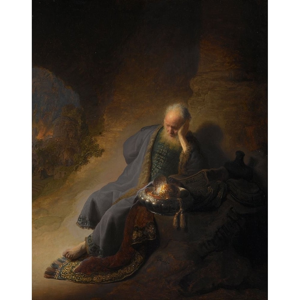 Jeremiah Lamenting the Destruction of Jerusalem by Rembrandt-VARPDX56909 Image 1