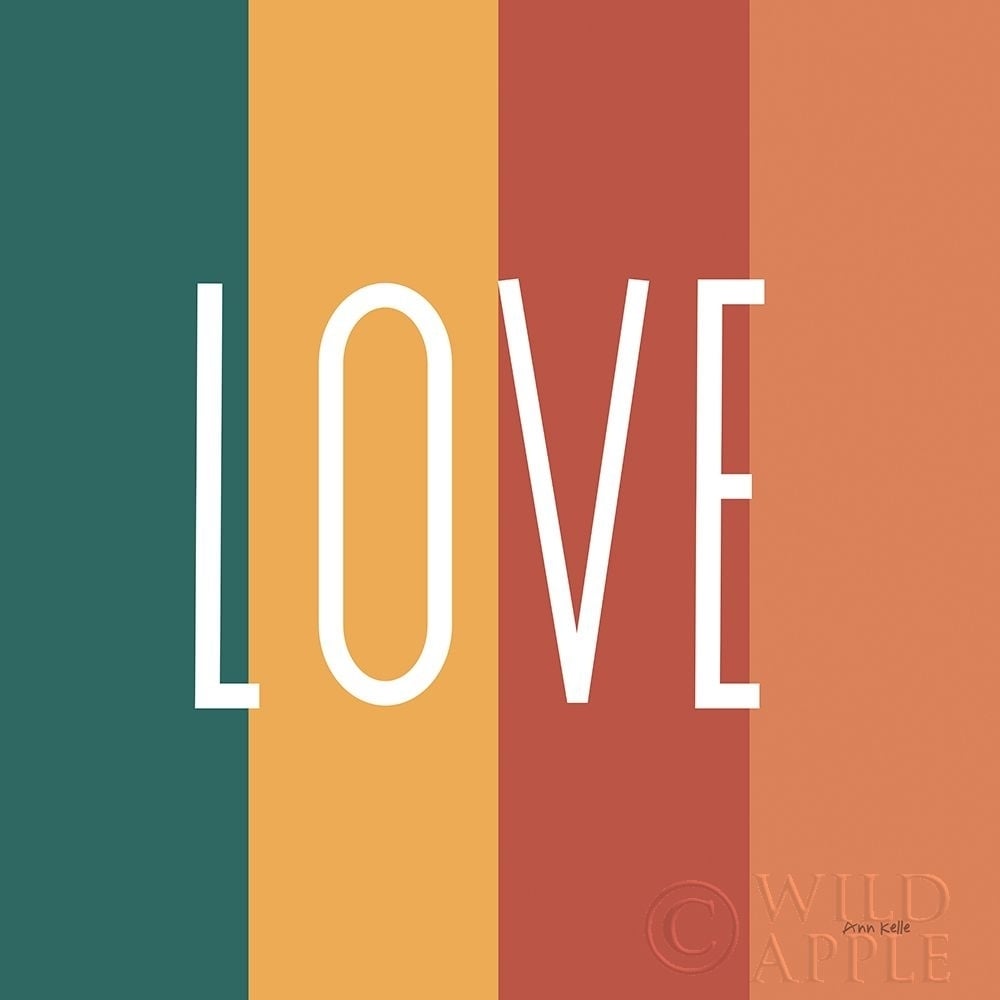 Love Rainbow Retro Poster Print by Ann Kelle-VARPDX56932 Image 1