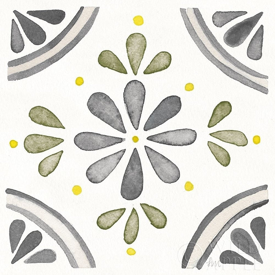 Garden Getaway Tile I Gray Green Poster Print by Laura Marshall-VARPDX56941 Image 1