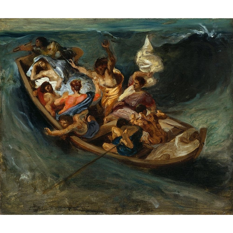 Christ on the Sea of Galilee Sketch by Eugene Delacroix-VARPDX57029 Image 1